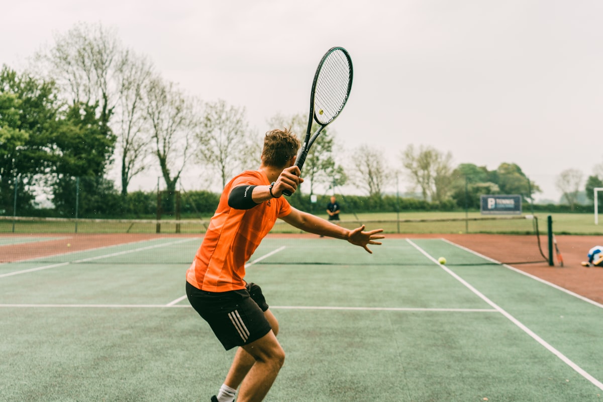 Tennis player on court